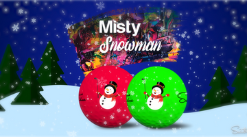 Promotional Image of the Saintnine Misty Snowman golf balls. 