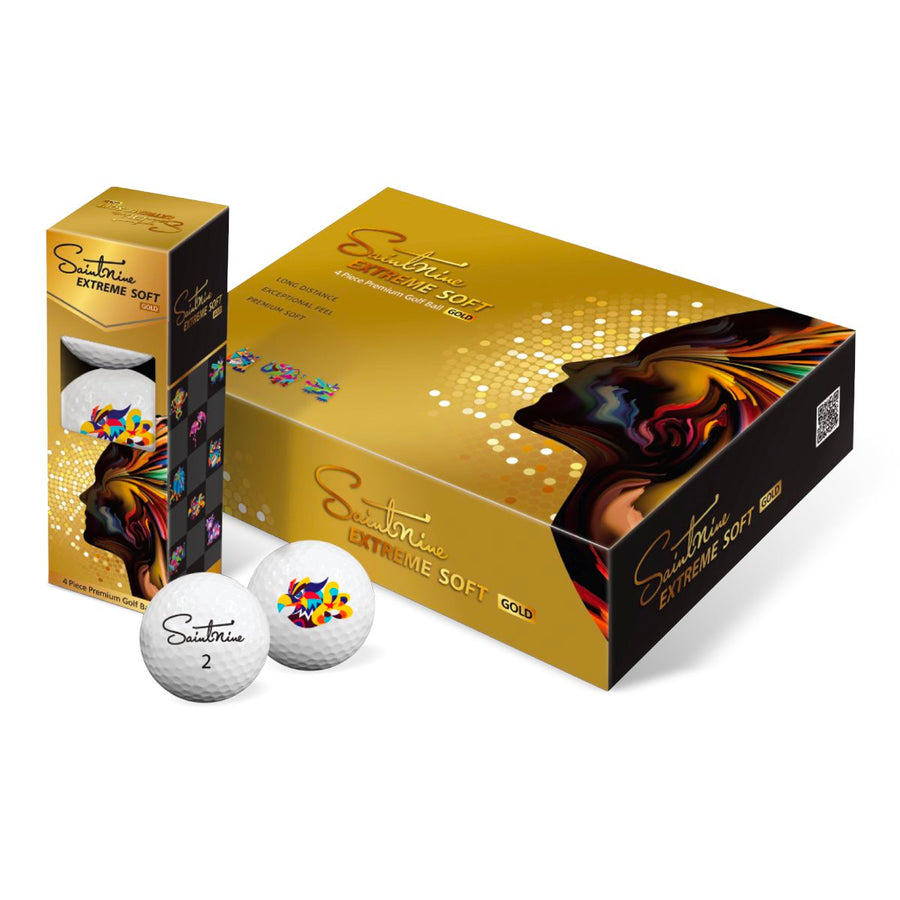 Saintnine Extreme Soft Gold 4Piece Premium Urethane Golf Ball